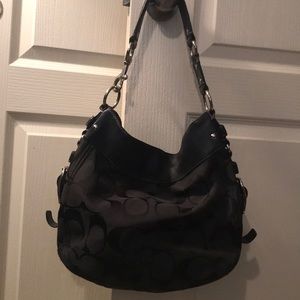 Large Coach Zoe Signature Shoulder Bag